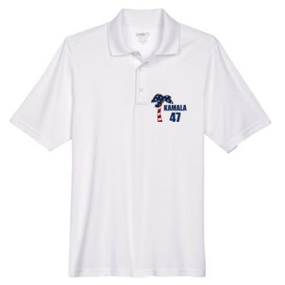 Coconut Tree Kamala 47 Usa Flag Men's Origin Performance Pique Polo