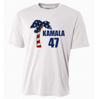 Coconut Tree Kamala 47 Usa Flag Cooling Performance Crew T-Shirt