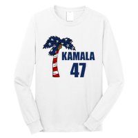 Coconut Tree Kamala 47 Usa Flag Long Sleeve Shirt