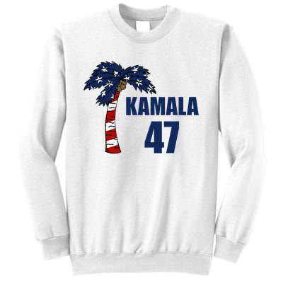 Coconut Tree Kamala 47 Usa Flag Sweatshirt