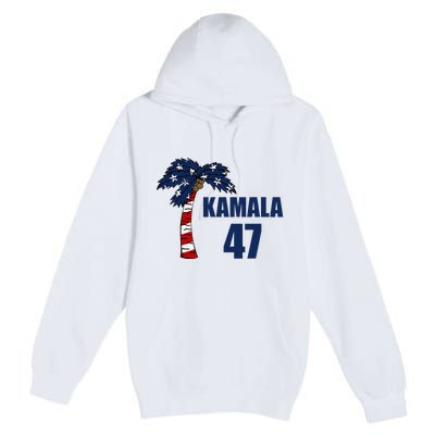 Coconut Tree Kamala 47 Usa Flag Premium Pullover Hoodie