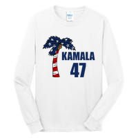 Coconut Tree Kamala 47 Usa Flag Tall Long Sleeve T-Shirt