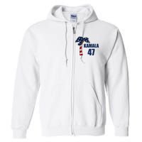 Coconut Tree Kamala 47 Usa Flag Full Zip Hoodie