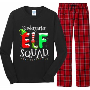 Christmas Teacher Kindergarten Elf Squad Lights Long Sleeve Pajama Set