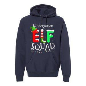 Christmas Teacher Kindergarten Elf Squad Lights Premium Hoodie