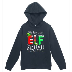 Christmas Teacher Kindergarten Elf Squad Lights Urban Pullover Hoodie