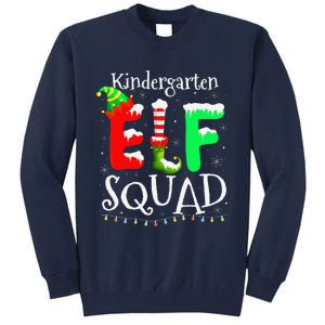 Christmas Teacher Kindergarten Elf Squad Lights Tall Sweatshirt