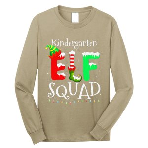 Christmas Teacher Kindergarten Elf Squad Lights Long Sleeve Shirt