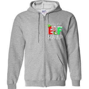 Christmas Teacher Kindergarten Elf Squad Lights Full Zip Hoodie