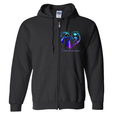 Choose To Keep Going Heart Wolf Suicide Awareness Full Zip Hoodie