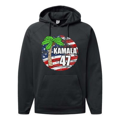 Coconut Tree Kamala 47 Performance Fleece Hoodie