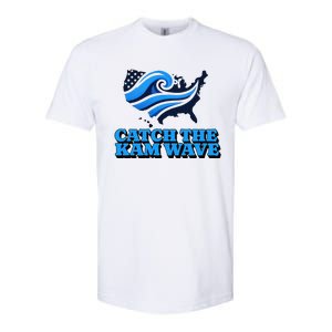 Catch The Kam Wave For Us President Election Vote Kamala Softstyle CVC T-Shirt