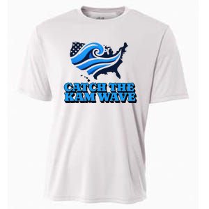 Catch The Kam Wave For Us President Election Vote Kamala Cooling Performance Crew T-Shirt