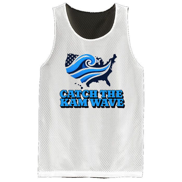 Catch The Kam Wave For Us President Election Vote Kamala Mesh Reversible Basketball Jersey Tank