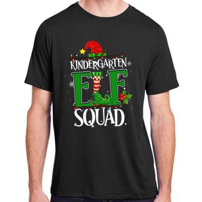 Christmas Teacher Kindergarten Elf Squad Xmas Lights Pajamas Adult ChromaSoft Performance T-Shirt