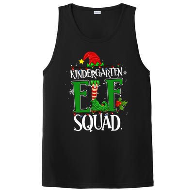 Christmas Teacher Kindergarten Elf Squad Xmas Lights Pajamas PosiCharge Competitor Tank