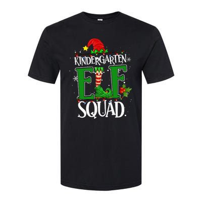 Christmas Teacher Kindergarten Elf Squad Xmas Lights Pajamas Softstyle® CVC T-Shirt