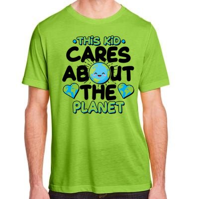 Cute This Kid Cares About The Planet Adult ChromaSoft Performance T-Shirt