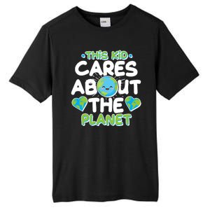 Cute This Kid Cares About The Planet Tall Fusion ChromaSoft Performance T-Shirt