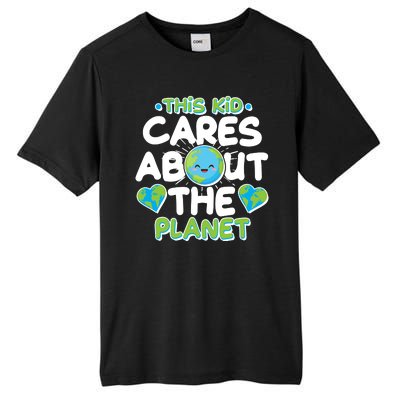 Cute This Kid Cares About The Planet Tall Fusion ChromaSoft Performance T-Shirt