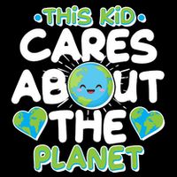 Cute This Kid Cares About The Planet 16 in Basic Backpack