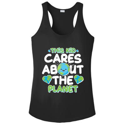 Cute This Kid Cares About The Planet Ladies PosiCharge Competitor Racerback Tank