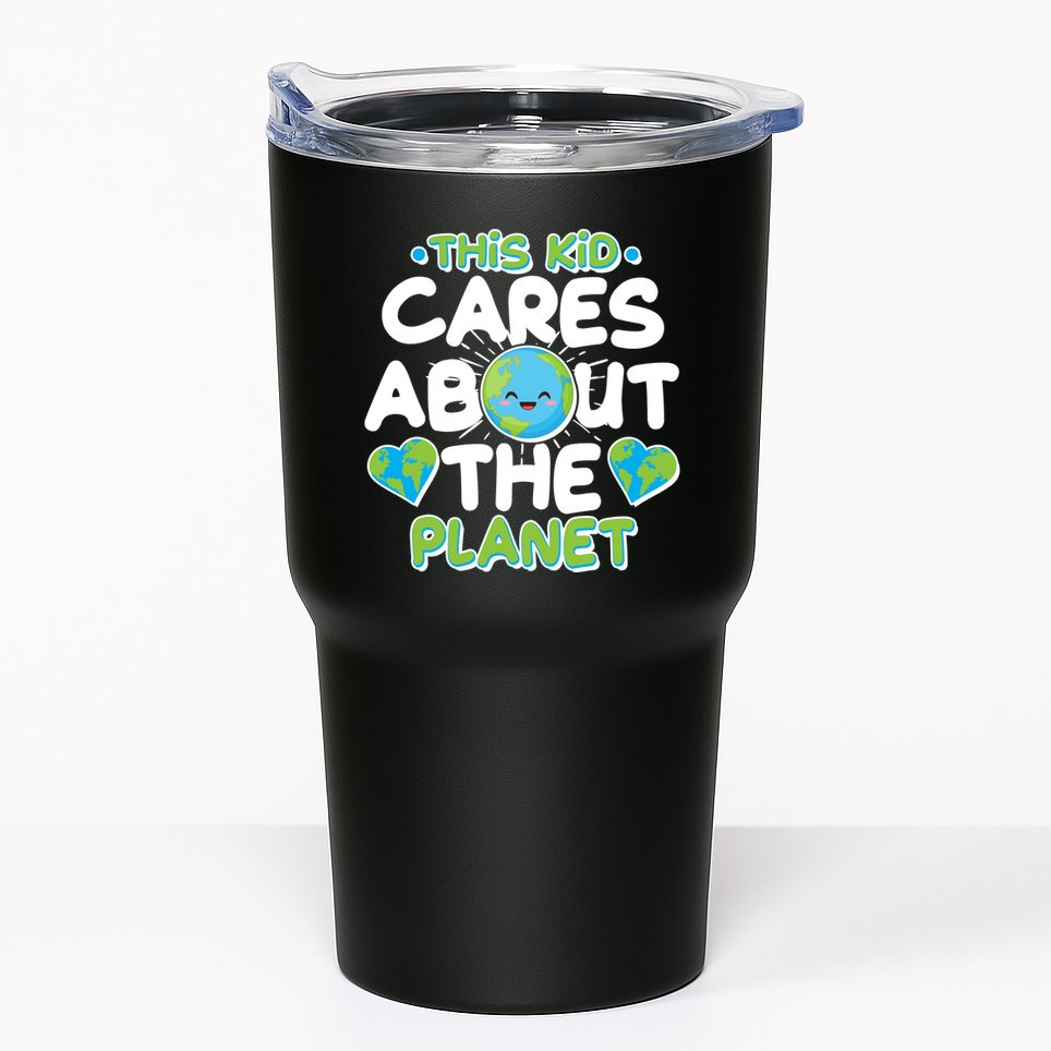 Cute This Kid Cares About The Planet Tumbler
