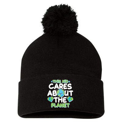 Cute This Kid Cares About The Planet Pom Pom 12in Knit Beanie