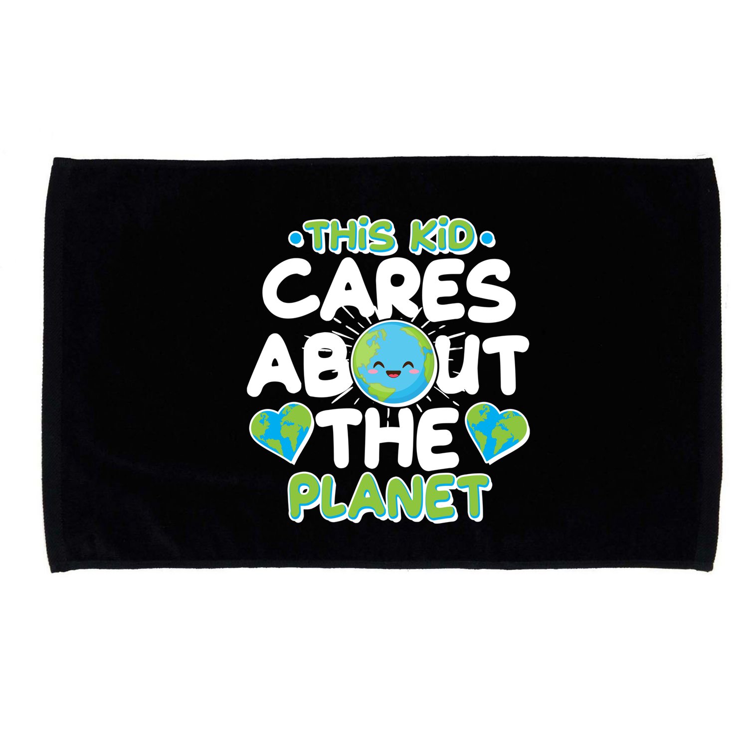 Cute This Kid Cares About The Planet Microfiber Hand Towel