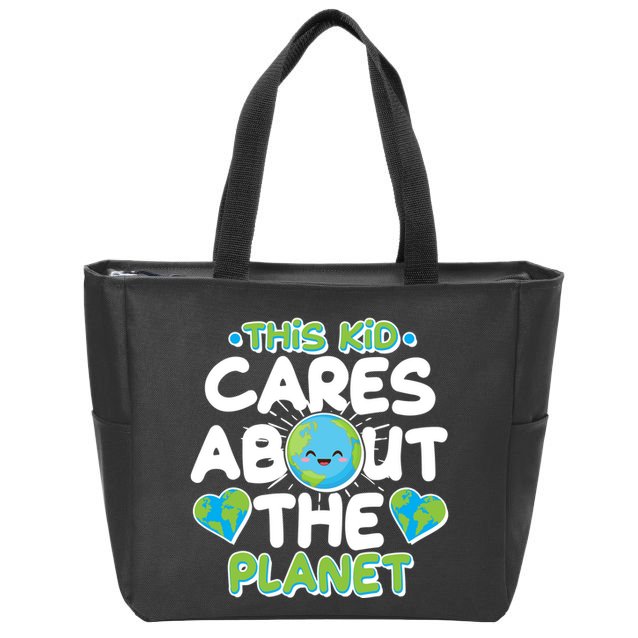 Cute This Kid Cares About The Planet Zip Tote Bag