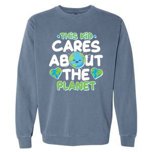 Cute This Kid Cares About The Planet Garment-Dyed Sweatshirt