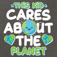 Cute This Kid Cares About The Planet Cotton Canvas Backpack