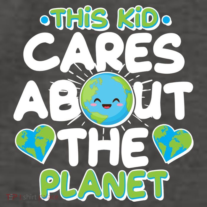 Cute This Kid Cares About The Planet Vector Backpack