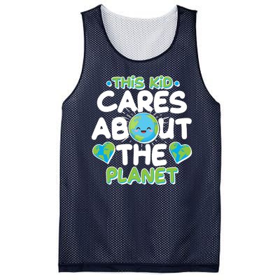 Cute This Kid Cares About The Planet Mesh Reversible Basketball Jersey Tank