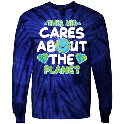 Cute This Kid Cares About The Planet Tie-Dye Long Sleeve Shirt