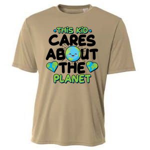 Cute This Kid Cares About The Planet Cooling Performance Crew T-Shirt