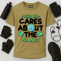Cute This Kid Cares About The Planet Cooling Performance Crew T-Shirt