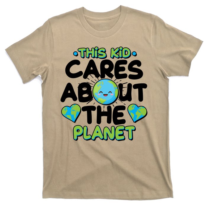 Cute This Kid Cares About The Planet T-Shirt