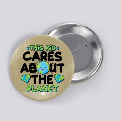 Cute This Kid Cares About The Planet Button