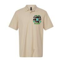 Cute This Kid Cares About The Planet Softstyle Adult Sport Polo