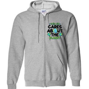 Cute This Kid Cares About The Planet Full Zip Hoodie