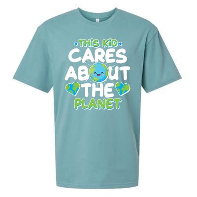 Cute This Kid Cares About The Planet Sueded Cloud Jersey T-Shirt