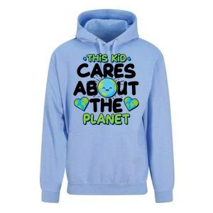 Cute This Kid Cares About The Planet Unisex Surf Hoodie