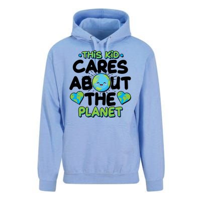 Cute This Kid Cares About The Planet Unisex Surf Hoodie