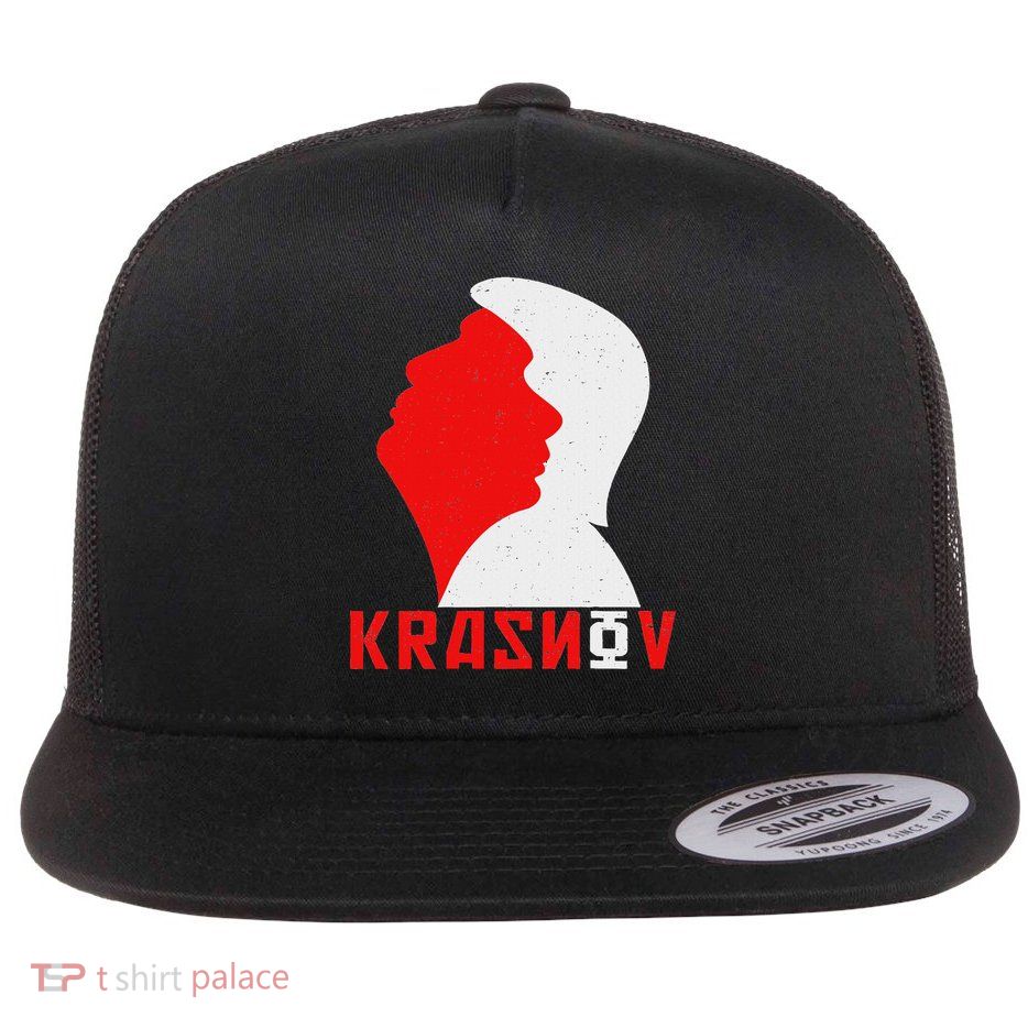 Conspiracy Theory KGB Spy Investigate Krasnov USSR Agent  Flat Bill Trucker Hat