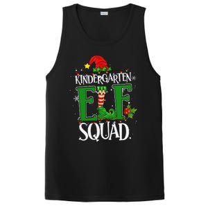 Christmas Teacher Kindergarten Elf Squad Xmas Lights Pajamas PosiCharge Competitor Tank