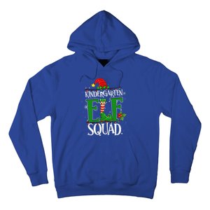 Christmas Teacher Kindergarten Elf Squad Xmas Lights Pajamas Hoodie