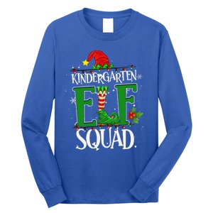 Christmas Teacher Kindergarten Elf Squad Xmas Lights Pajamas Long Sleeve Shirt