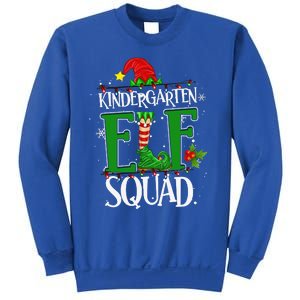 Christmas Teacher Kindergarten Elf Squad Xmas Lights Pajamas Sweatshirt