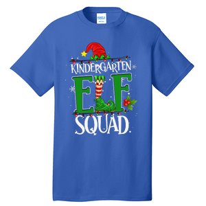 Christmas Teacher Kindergarten Elf Squad Xmas Lights Pajamas Tall T-Shirt